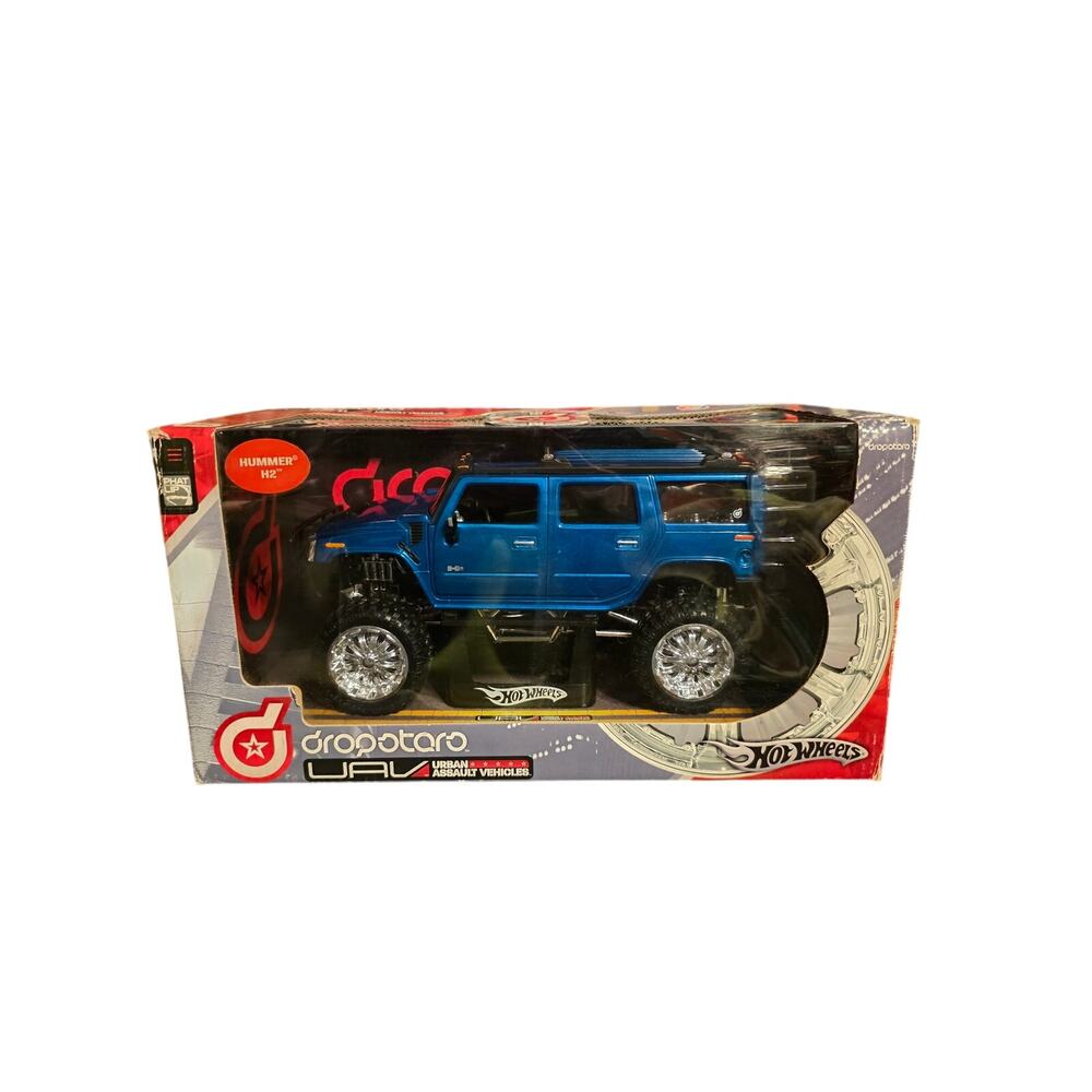 Hot Wheels Dropstars UAV Hummer H2 Blue Lifted Diecast Urban Assault Vehicle